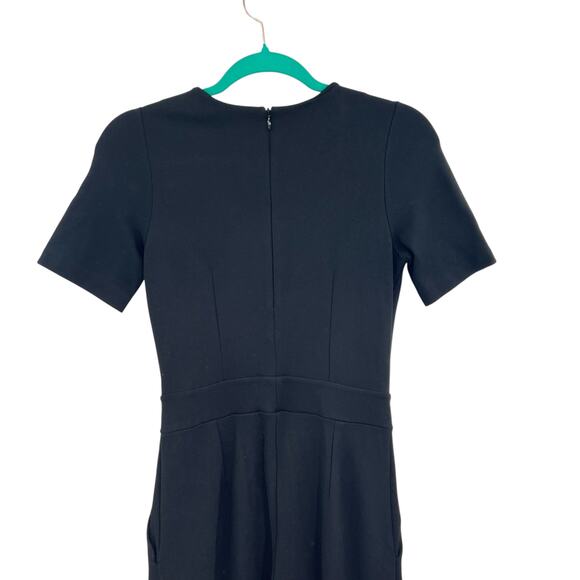 & Other Stories Tailored Jumpsuit Lace-Up Neckline Short Sleeve Black Size US 4 - Picture 6 of 12